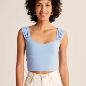 *NWT* Abercrombie & Fitch Light Blue Seamless Sweetheart Tank Top | Size S